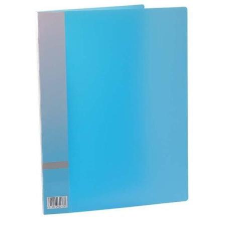 Папка с прижимным механизмом, ф. А4, цвет голубой, материал полипропилен, вместимость 120 листов 0410-0015-03