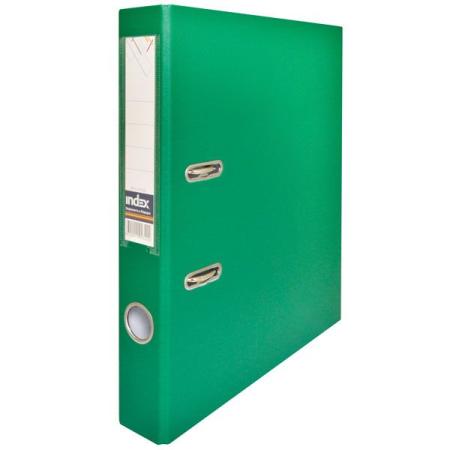 Папка-регистратор с покрытием PVC и металлической окантовкой, 50 мм, А4, зеленая IND 5/50 PP NEW GN