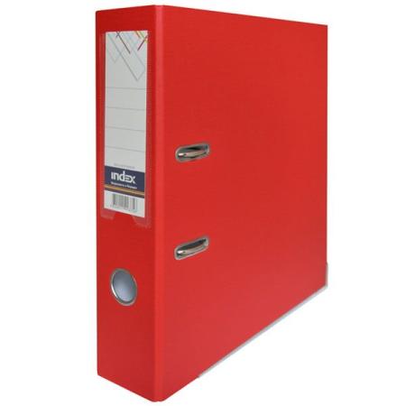 Папка-регистратор с покрытием PVC и металлической окантовкой, 80 мм, А4, красная IND 8/50 PP NEW RD