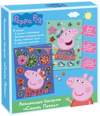 Набор для творчества РОСМЭН Peppa Pig: Аппликация бисером Пеппа от 7 лет 30467
