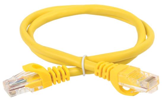 Патч-корд UTP 5е категории 2м ITK PC05-C5EU-2M желтый