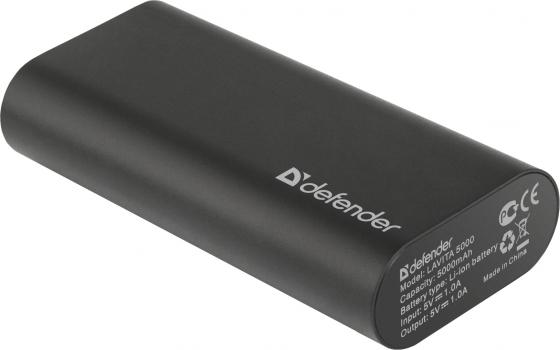 Портативное зарядное устройство Defender Lavita 5000 5V/1A USB 5000 mAh черный 83632