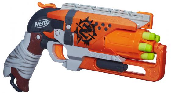 Бластер Hasbro Зомби Хаммершот оранжевый A4325