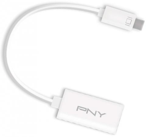 Переходник PNY Mini DisplayPort - HDMI белый A-DM-HD-W01-RB