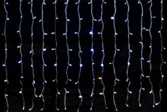 Гирлянда электрическая Новогодняя сказка 480 LED Портьера цветного свечения, белый провод 2*2 м 971039