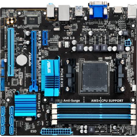 

Материнская плата ASUS M5A78L-M PLUS/USB3 Socket AM3+ 760G 4xDDR3 1xPCI-E 16x 1xPCI 1xPCI-E 1x 6xSATA II mATX Retail