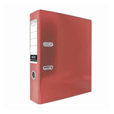 Папка-регистратор из ламинированного картона, 80 мм, А4, красная