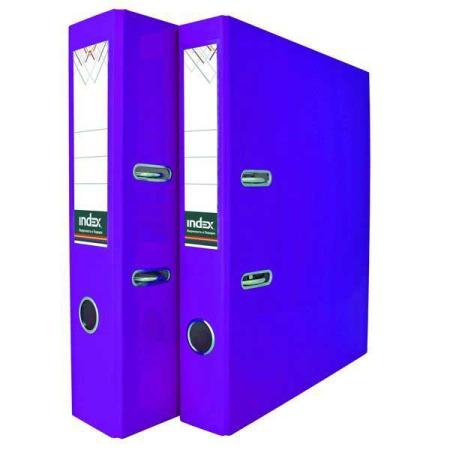 Папка-регистратор COLOURPLAY, 80 мм, ламинированная, неоновая фиолетовая