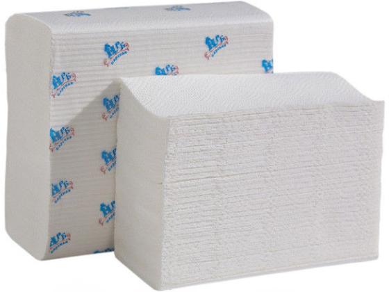 Полотенца бумажные НРБ, Z-укл. в пачке, 1-сл., белые, 23х22 см, 200 л.