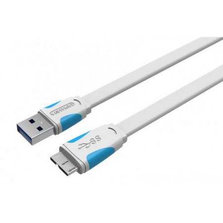 Кабель USB 3.0 A(m)-microUSB B 2.0м Vention VAS-A12-W200 плоский белый