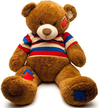 Мягкая игрушка медведь Fluffy Family Мишка Топтыжка в кофте 70 см коричневый плюш  681175