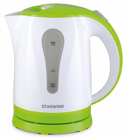 Чайник StarWind SKP2215 2200 Вт белый зелёный 1.8 л пластик