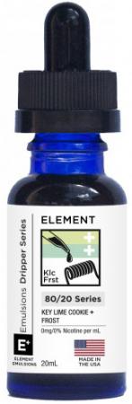 Жидкость для заправки электронных сигарет Element E-Liquid Emulsions Key Lime+Frost печенья с ментолом 0 мг 20 мл