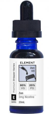 Жидкость для заправки электронных сигарет Element E-Liquid Premium Zen микс 3 мг 20 мл