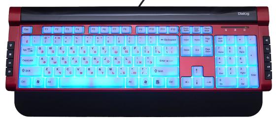 Клавиатура проводная Dialog Katan KK-L06U USB красный