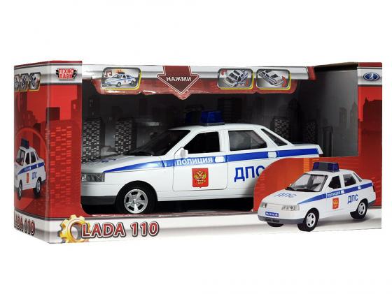 Автомобиль Технопарк Lada 110 Полиция ДПС инерционный 1 шт 18 см белый А553-Н11060 поврежденная упаковка без крышки багажника