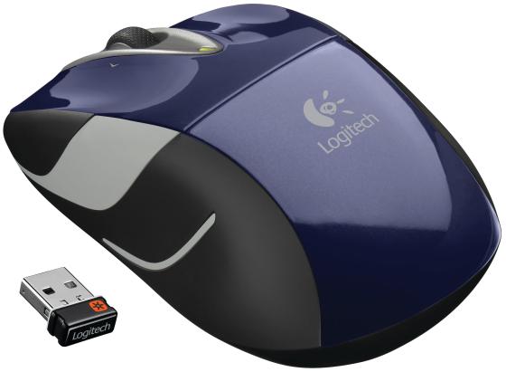Мышь беспроводная Logitech Wireless Mouse M525 Blue синий чёрный USB 910-004933