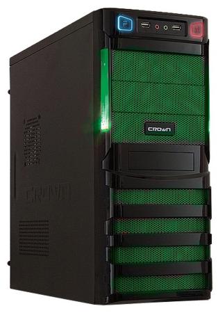 

Корпус ATX Crown CMC-SM162 Без БП чёрный зелёный