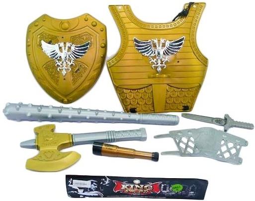 Набор оружия Shantou Gepai Рыцарь, доспехи, щит 7 предметов 916-4C