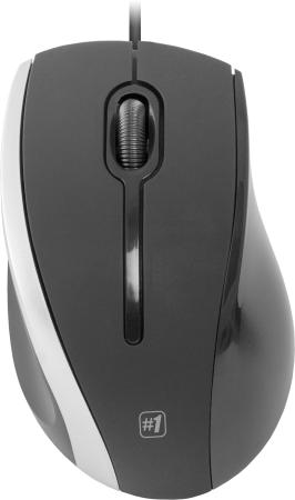 Мышь проводная DEFENDER MM-340 Black/Grey чёрный серый USB 52340