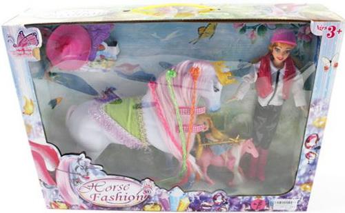 Игровой набор Shantou Gepai Кукла с лошадью, кор.