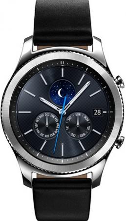 Смарт-часы Samsung Galaxy Gear S3 classic SM-R770 1.3" Super AMOLED серебристый SM-R770NZSASER