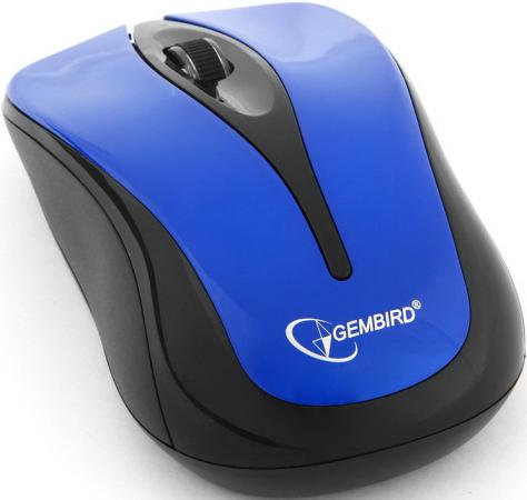 Мышь беспроводная Gembird MUSW-325-B Blue синий USB
