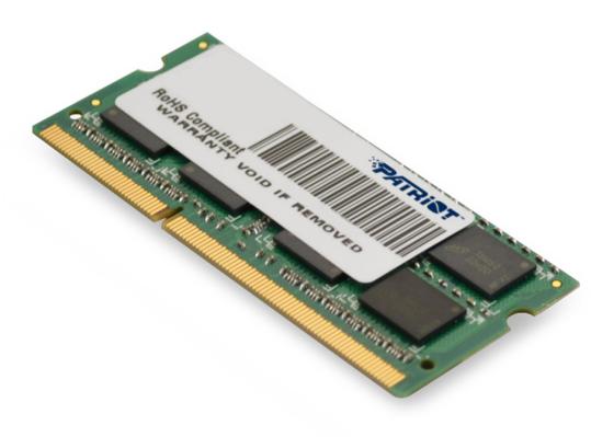 Оперативная память для ноутбука 4Gb (1x4Gb) PC3-10600 1333MHz DDR3 SO-DIMM CL9 Patriot Signature Line PSD34G13332S