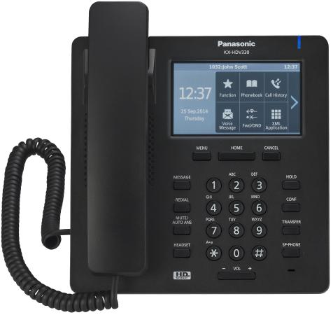 Телефон IP Panasonic KX-HDV330RUB черный