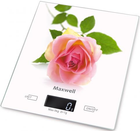 Весы кухонные Maxwell 1476-MW(W) белый рисунок