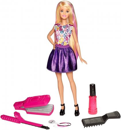 Игровой набор Barbie (Mattel) "Цветные локоны" 29 см DWK49