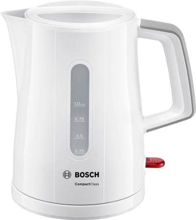 Чайник Bosch TWK3A051 2400 Вт белый серый 1 л пластик