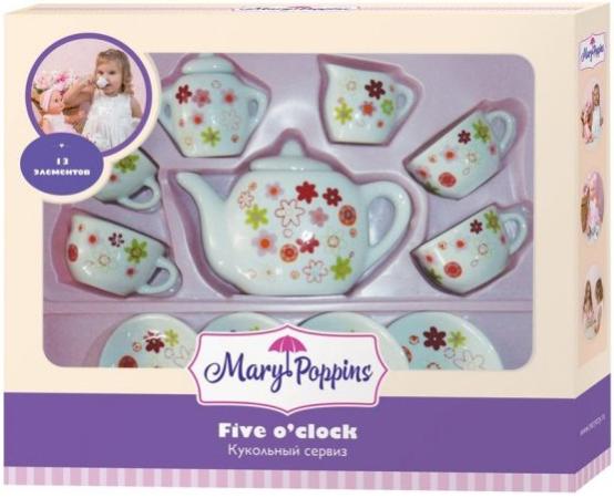 Набор посуды Mary Poppins Цветы, 13 предметов фарфоровая 453015