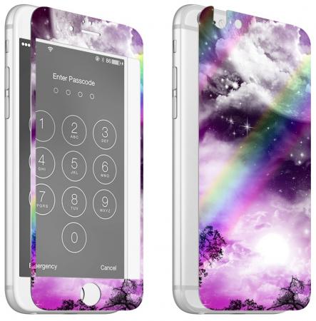 Защитное стекло ударопрочное DF iPicture-03 (Space) для iPhone 6 iPhone 6S 0.33 мм 2шт