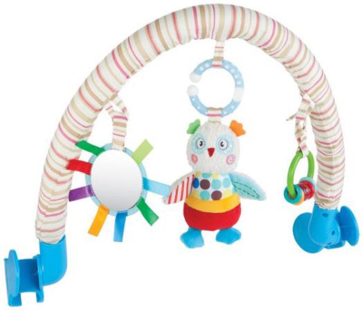 Развивающая игрушка Жирафики Дуга с погремушкой, зеркальцем и мягкой игрушкой "Совёнок Бонни" 939389