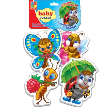 Мягкий пазл 15 элементов Vladi toys Baby puzzle Насекомые