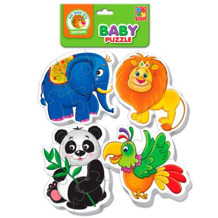 Мягкий пазл 18 элементов Vladi toys Baby puzzle Зоопарк VT1106-50