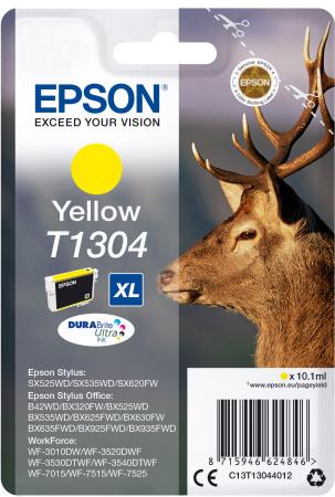 Картридж Epson C13T13044012 для Epson SX525WD/SX535WD/B42WD/BX320FW/BX625FWD/BX635FWD/WF-7015/7515/7525 желтый