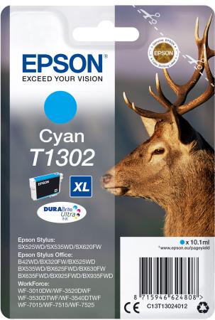 Картридж Epson C13T13024012 для Epson St SX525WD/SX535WD/St Of B42WD/BX320FW/BX625FWD/BX635FWD/WF-7015/7515/7525 голубой