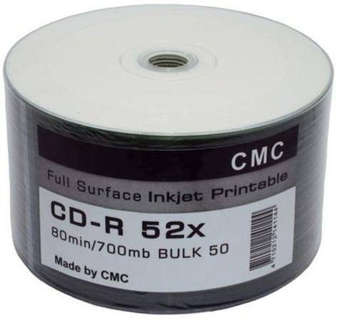 Диски CMC CD-R 80 52x Bulk Full Ink Print 50шт