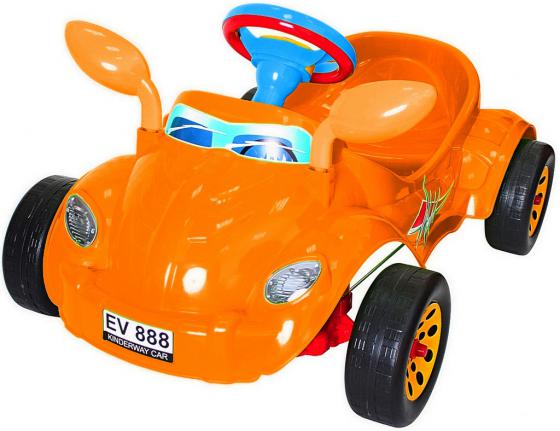 Машина педальная RT Молния с музыкальным рулем оранжевая ОР09-903