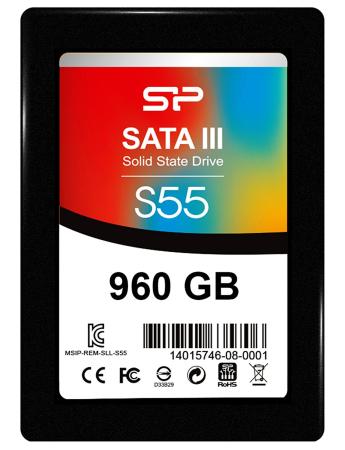 Твердотельный накопитель SSD 2.5" 960 Gb Silicon Power S55 Read 540Mb/s Write 480Mb/s TLC SP960GBSS3S55S25