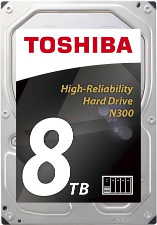 Жесткий диск 3.5" 8 Tb 7200 rpm 128 Mb cache Toshiba N300 HDWN180UZSVA SATA III 6 Gb/s