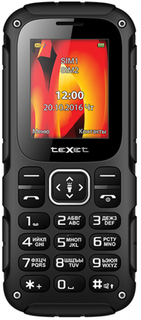Мобильный телефон Texet TM-504R черный красный 1.77"