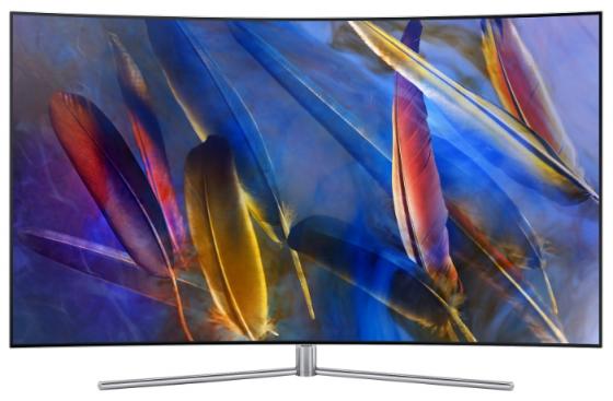 Телевизор 55" Samsung QE55Q7CAMUX серебристый 3840x2160 200 Гц Wi-Fi Smart TV RJ-45 Bluetooth WiDi