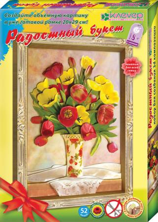 Набор для изготовления картин Клевер "Радостный букет. Тюльпаны" от 8 лет АБ 21-131