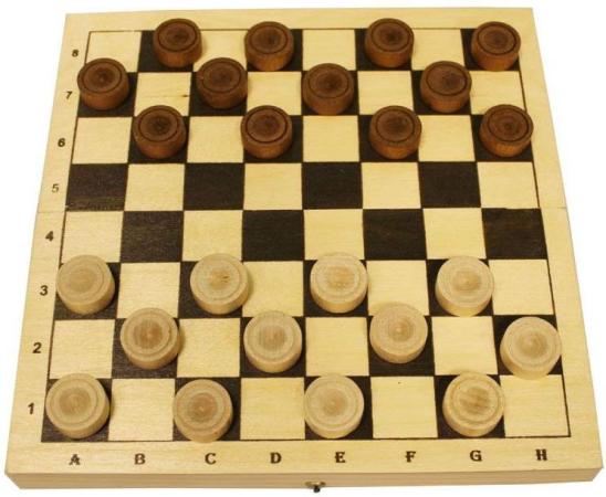 Настольная игра шашки Шахматы Шашки деревянные с доской