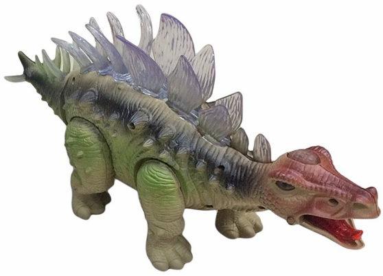 Интерактивная игрушка Shantou Gepai "Динозавр" - Стегозавр (свет, звук) в ассортименте от 3 лет зелёный 635660