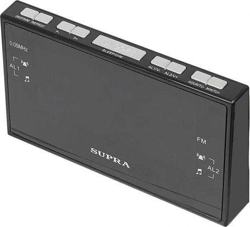 Часы с радиоприёмником Supra SA-43FM чёрный