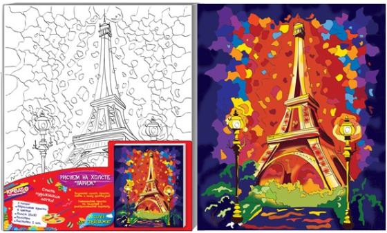 Набор для росписи по холсту Креатто Париж от 5 лет 24420